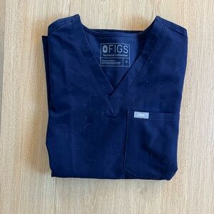 FIGS Navy Blue Catarina Scrub Top